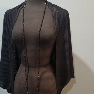 Oscar de la Renta Black cape shawl